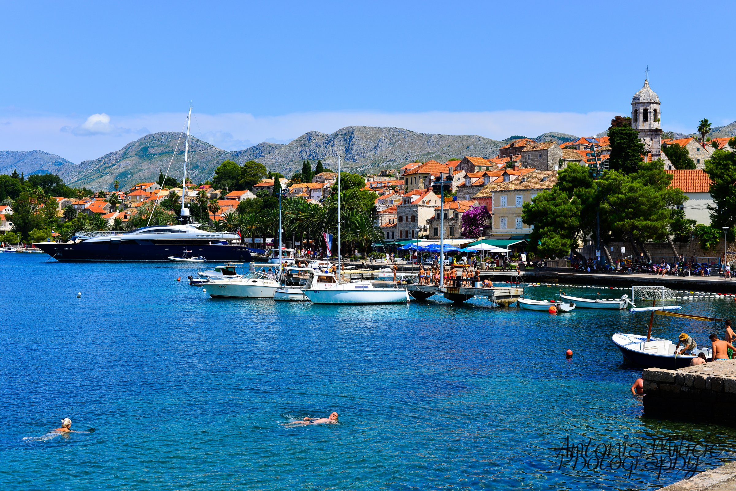 Aerial view of Cavtat bay