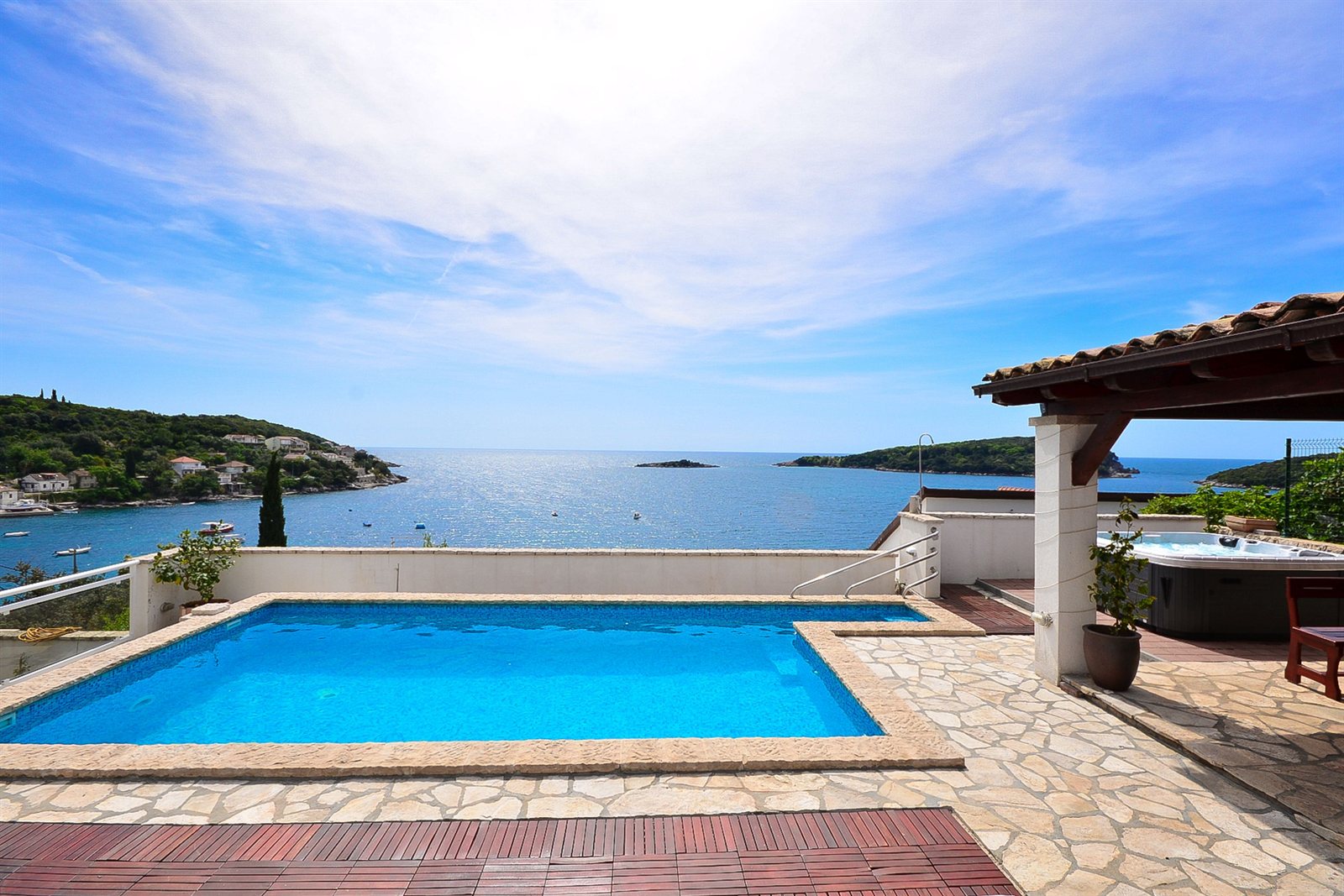 Private pool of Villas Bećir above the sea