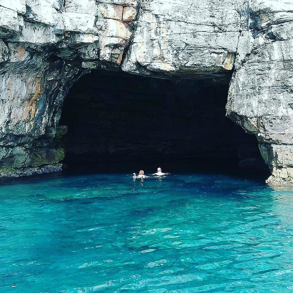 Swimming in the Blue Cave on Koločep